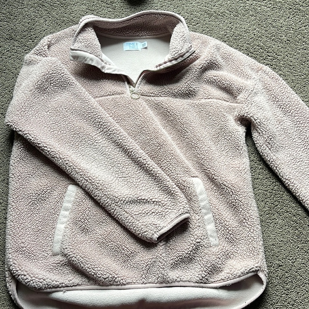 Time&True fleece pullover, quarter zip.